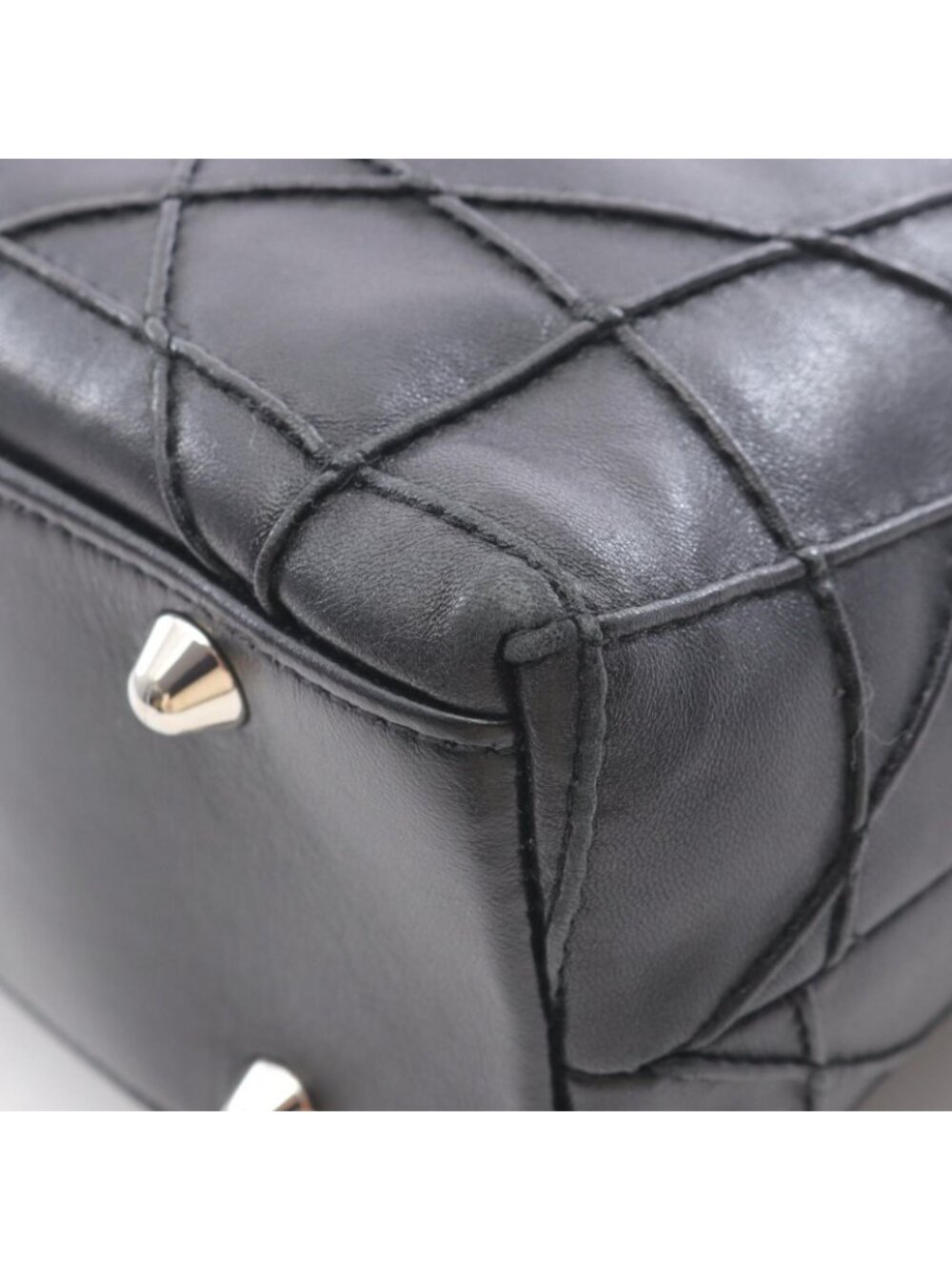 Dior Dio Tote Black Leather Granville Che - Picture 10 of 13